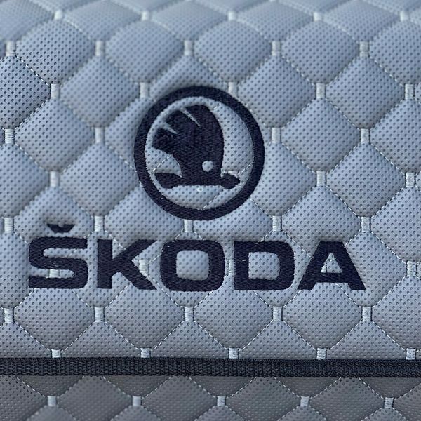 Органайзер у багажник з вишивкою Skoda, графіт, 50 см, автомобільний органайзер в авто 000007346 фото