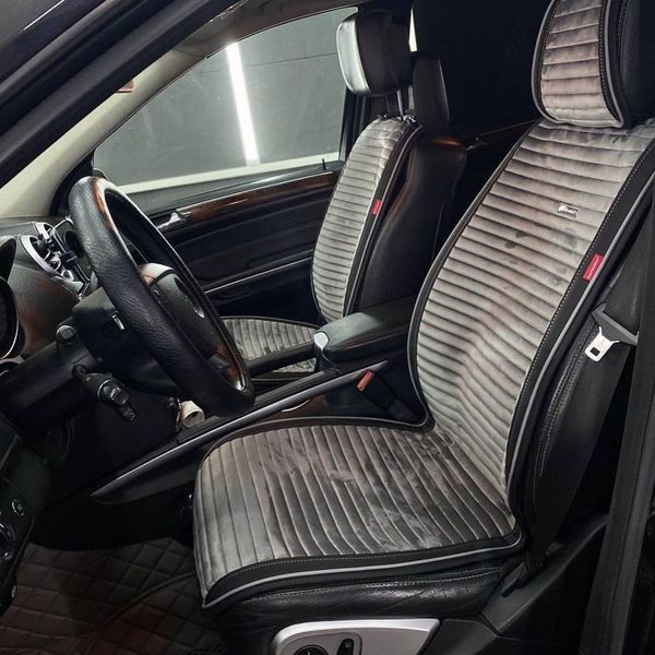 Накидки на сидіння MONACO, CarFashion, темно-сірий/чорний, передній ряд MONACO-21837 фото