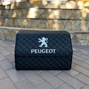 Органайзер в багажник с вышивкой Peugeot, черный, 50см, автомобильный органайзер в авто ORG50-PEUGEOT-01 фото