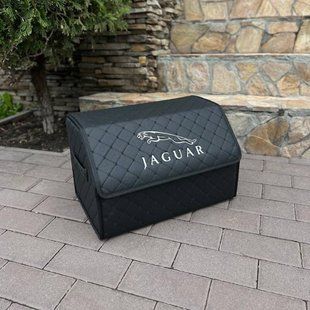 Органайзер в багажник с вышивкой Jaguar, черный, 50 см, автомобильный органайзер в авто ORG50-JAGUAR-02 фото
