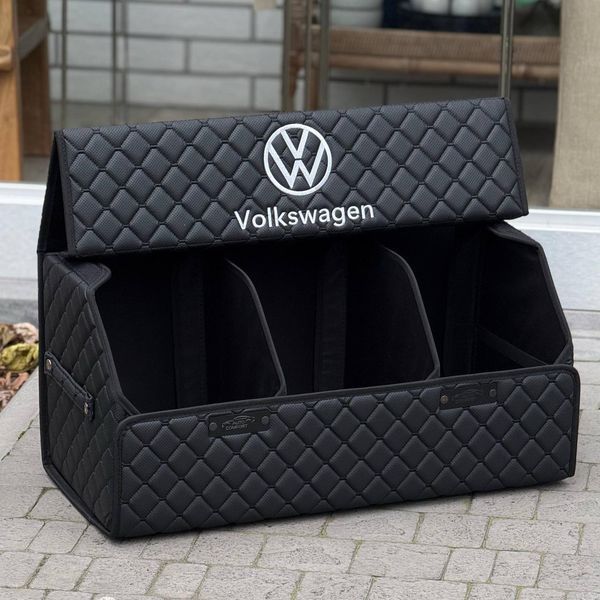 Органайзер в багажник на магните с вышивкой Volkswagen, черный, 65 см, автомобильный органайзер в авто MP02467 фото