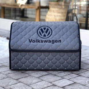 Органайзер в багажник с вышивкой Volkswagen, графит, 50 см, автомобильный органайзер в авто 000007347 фото