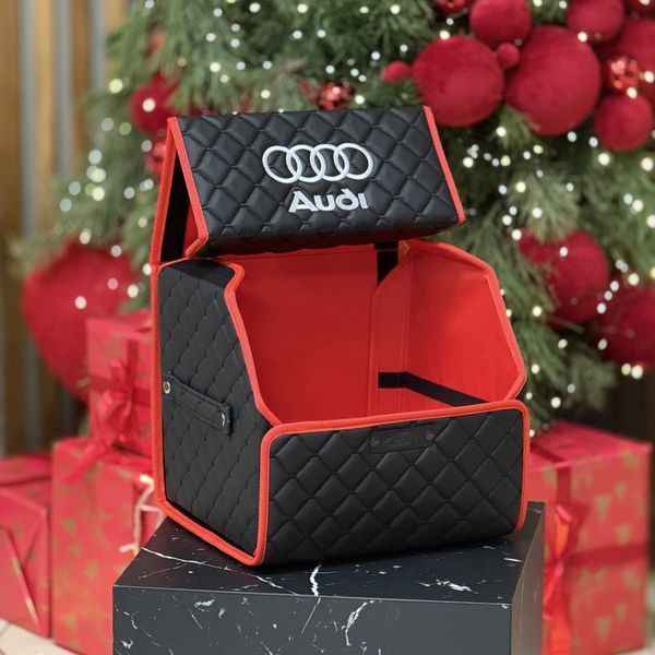 Органайзер в багажник на магните с вышивкой Audi, черный, 35 см, автомобильный органайзер в авто 200041503 фото