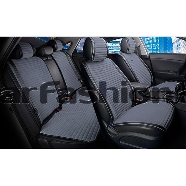 Накидки на сиденья авто MONACO, CarFashion, темносерый/черный, комплект KMON10 фото