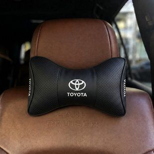 Подушка на підголівник в авто з логотипом Toyota чорна 1 шт ORTG-TOYOTA-BLK фото