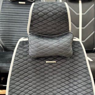Подушки в машину на підголівник CITY, CarFashion, чорний 41301 фото