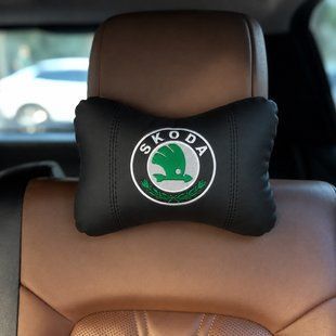 Подушка на підголівник з вишивкою марки Skoda 000005972 фото