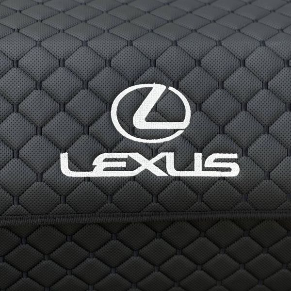 Органайзер в багажник с логотипом Lexus из экокожи, черный, 80 см, автоорганайзер ORG80-LEXUS-12 фото