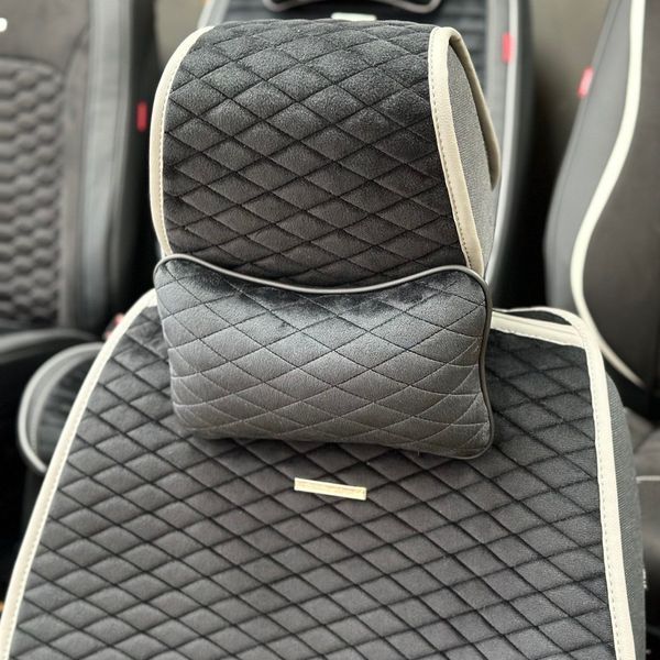 Подушки в машину на підголівник CITY, CarFashion, чорний 41301 фото