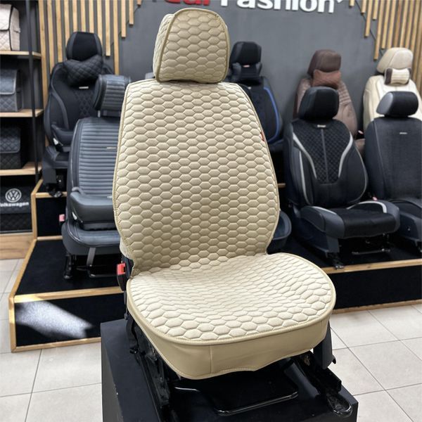 Накидки на сидіння SOTA, CarFashion, передній ряд, бежевий/бежевий 000007493 фото