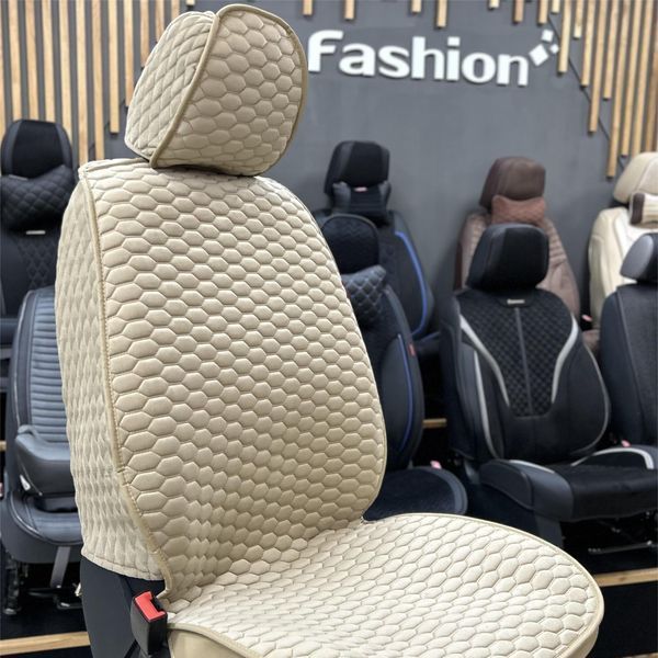 Накидки на сидіння SOTA, CarFashion, передній ряд, бежевий/бежевий 000007493 фото