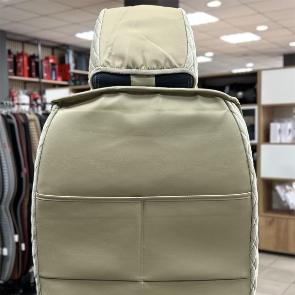 Накидки на сидіння SOTA, CarFashion, передній ряд, бежевий/бежевий 000007493 фото