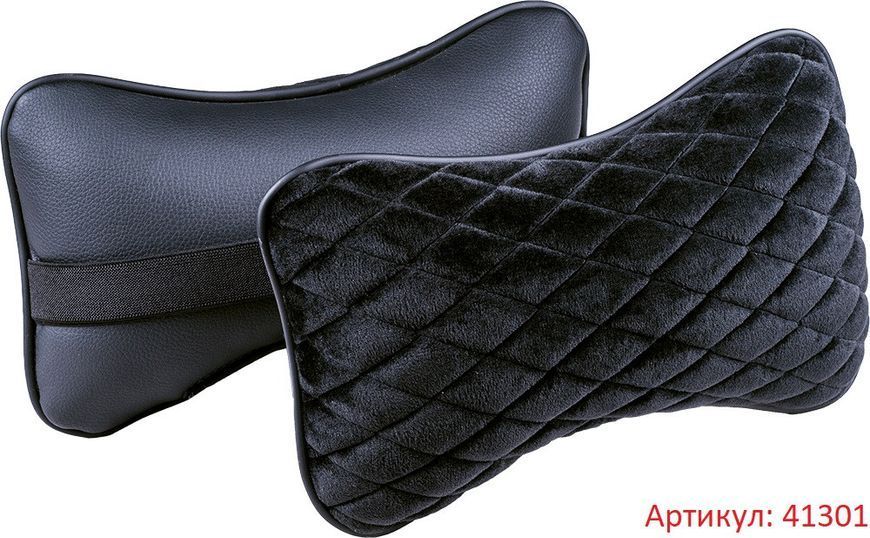 Подушки в машину на підголівник CITY, CarFashion, чорний 41301 фото