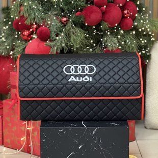Органайзер в багажник на магните с вышивкой Audi, черный, 65 см, автомобильный органайзер в авто 200041504 фото