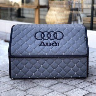Органайзер в багажник с вышивкой Audi, графит, 50 см, автомобильный органайзер в авто 000007342 фото