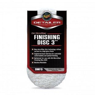 Микрофибровый финишный круг, DA Microfiber Finishing Disc, Meguiar's, 8.6 см, 2 шт DMF3 фото