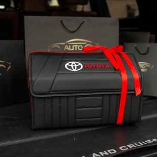 Сумка - органайзер в багажник Premium Pro Elite с вышивкой логотипа Toyota, магнитная фиксация, размер М 50 см 200042312 фото