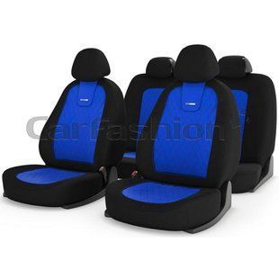 Авточохли на сидіння COLOMBO, CarFashion, комплект, синій/чорний COLOMBO-11056 фото
