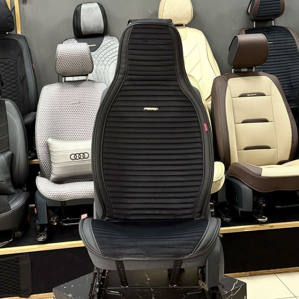 Накидки на передні сидіння CarFashion, модель MONACO Sport, чорний MONACO-26367 фото