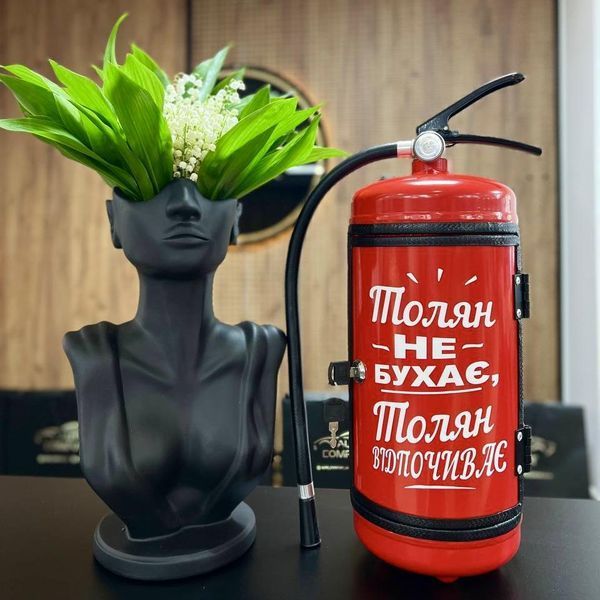 Вогнегасник бар, червоний, ідеї подарунків на день народження, міні-бари ручної роботи H3-VOG-RED-G-002 фото