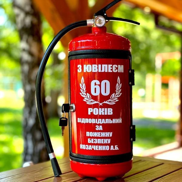 Вогнегасник бар, червоний, ідеї подарунків на день народження, міні-бари ручної роботи H3-VOG-RED-G-002 фото