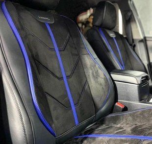 Чехлы на сиденья START 5D, CarFashion, передний ряд, черный/синий STARTP-21066 фото
