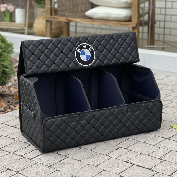 Органайзер в багажник на магните с логотипом BMW из экокожи, черный, 65 см, автомобильный органайзер MP02438 фото
