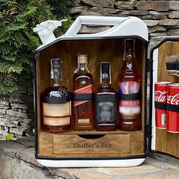 Канистра-бар на 20 л оригинальный подарок мужу, куму, отцу, военному, комбату, командиру 200042568 фото