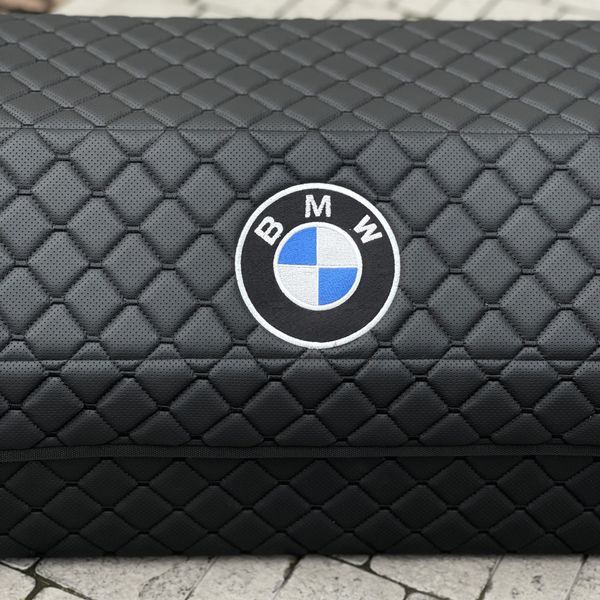 Органайзер в багажник на магните с логотипом BMW из экокожи, черный, 65 см, автомобильный органайзер MP02438 фото