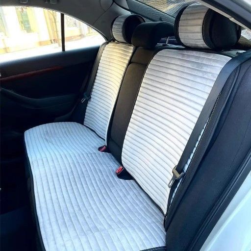 Накидки на сиденья авто MONACO, CarFashion, серый/черный, комплект KMON07 фото