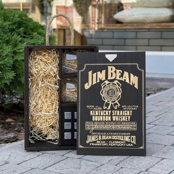 Подарочный набор для виски Jim Beam - элитный подарок солидному мужчине 10000005418 фото