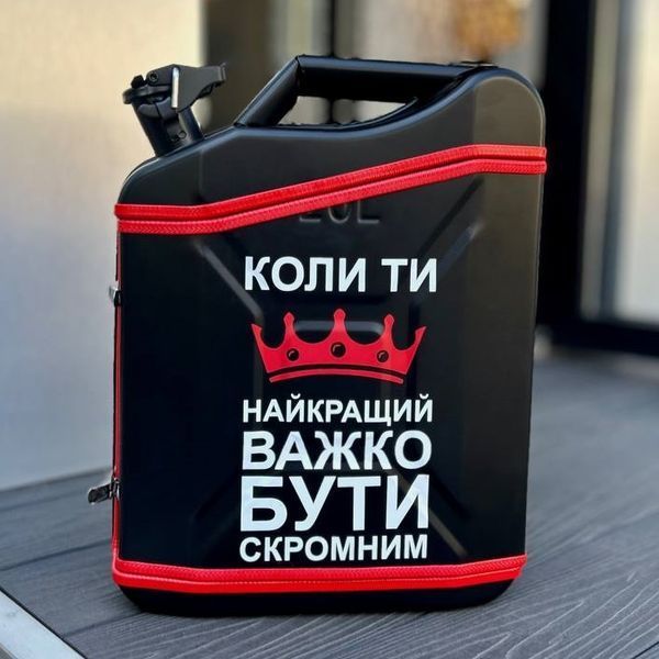 Канистра бар 20л под 6 рюмок, черный, мини бар ручной работи, подарок мужчине HO1010103 фото