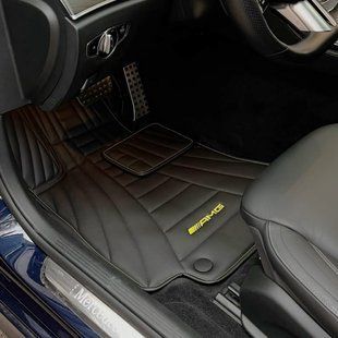 Килимки в автомобіль з екошкіри AMG в салон, чорний H00021463 фото