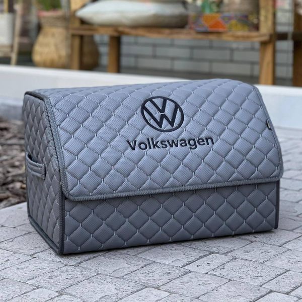 Органайзер в багажник с вышивкой Volkswagen, серый, 50 см, автомобильный органайзер в авто 200041025 фото