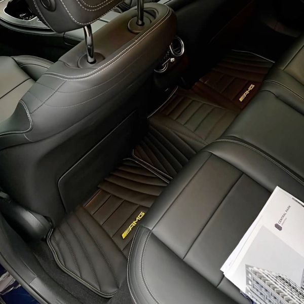 Килимки в автомобіль з екошкіри AMG в салон, чорний H00021463 фото