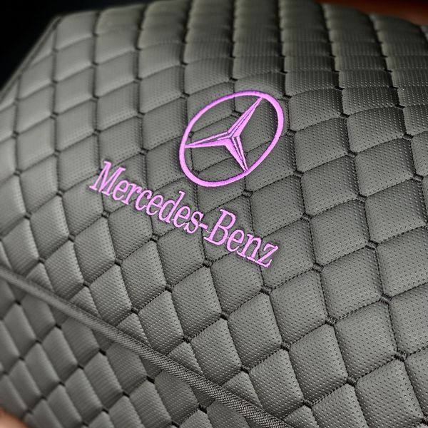 Органайзер у багажник з логотипом Mercedes з екошкіри, чорний, 50 см, сумка в багажник 200042514 фото