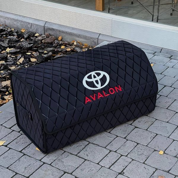 Органайзер в багажник з логотипом Toyota, чорний велюр, 65 см, сумка в багажник MP02402 фото