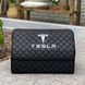 Органайзер в багажник с вышивкой Tesla из экокожи, черный, 50 см, коробка в багажник 000005257 фото 1