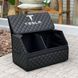Органайзер в багажник с вышивкой Tesla из экокожи, черный, 50 см, коробка в багажник 000005257 фото 2