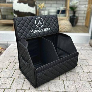 Органайзер в багажник с вышивкой Mercedes, черный, 50 см, автомобильный органайзер в авто ORG50-MERCEDES-02 фото
