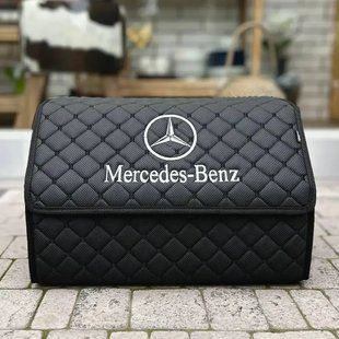 Органайзер в багажник с вышивкой Mercedes, черный, 50 см, автомобильный органайзер в авто ORG50-MERCEDES-02 фото