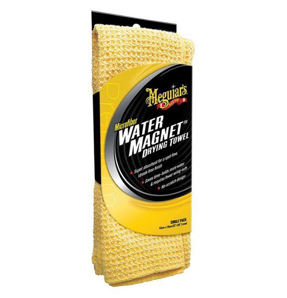 Рушник з мікрофібри вафельний для збору води, Water Magnet Microfiber Drying Towel, Meguiar's, 55х76 см, жовтий X2000EU фото
