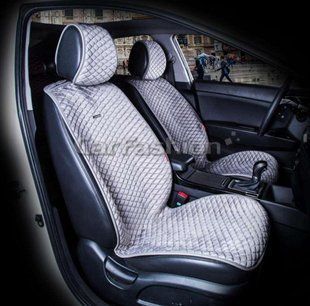 Накидки на сиденья авто CITY, CarFashion, серый, передний ряд CITY-21457 фото