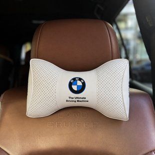 Подушка на підголовник в авто з логотипом BMW 1 штука ORTG-BMW-WHI фото