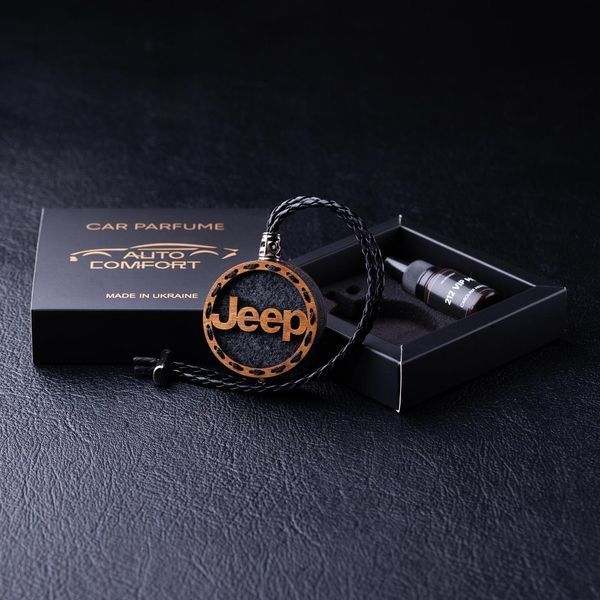 Ароматизатор в машину Jeep з світлого дерева, подарунок чоловікові AR-JEEP-062 фото