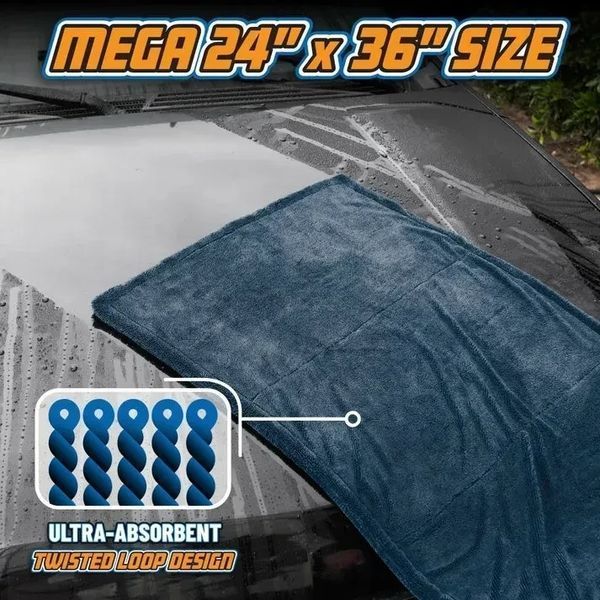 Полотенце из микрофибры для сушки, Megalodon Microfiber Drying Towel, 61x91 см, Chemical Guys MIC531 фото