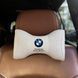 Подушка на підголовник в авто з логотипом BMW 1 штука ORTG-BMW-WHI фото 1