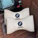 Подушка на підголовник в авто з логотипом BMW 1 штука ORTG-BMW-WHI фото 2
