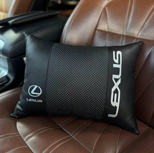 Подушка в машину под спину LEXUS (Лексус), черный, 1 шт 0105 фото