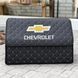 Органайзер у багажник з вишивкою Chevrolet, чорний з сірою ниткою, 50 см, автомобільний органайзер в авто 000007094 фото 1